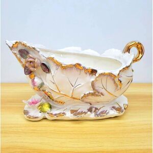 Vintage Chikusa MidcenturyBeautiful and Unique Wales Capodimonte Gravy Boat
